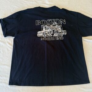 Vintage‎ Boston Fire Department T Shirt North End Y2K 2000s Firefighter Size XL